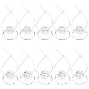 pawfly 10 pack suction cups with 20 pieces adjustable zip ties for aquarium fish tank binding moss shrimp dodging nest