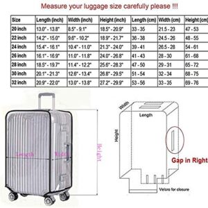 Joyden DUXAA Luggage Protector Suitcase Cover Clear PVC Suitcase Cover Protectors Luggage Cover Waterproof for Wheeled Suitcase Fits Most 20" 22" 24" 26" 28" 30" (28 In)