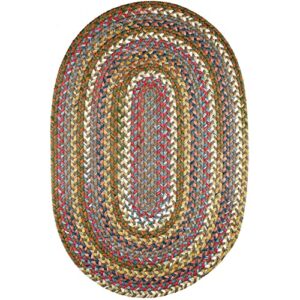 rhody rug charisma indoor/outdoor braided area rug bronze 4' x 6' oval synthetic, nylon, polypropylene 4' x 6' outdoor, indoor green oval