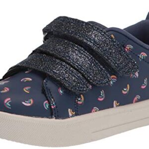 OshKosh B'Gosh girls Garland Sneaker, Navy, 4 Toddler US