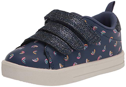 OshKosh B'Gosh girls Garland Sneaker, Navy, 4 Toddler US