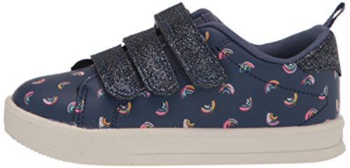 OshKosh B'Gosh girls Garland Sneaker, Navy, 4 Toddler US