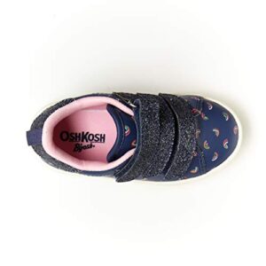 OshKosh B'Gosh girls Garland Sneaker, Navy, 4 Toddler US