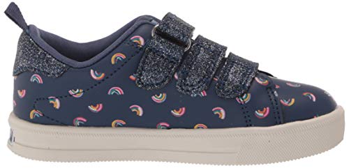 OshKosh B'Gosh girls Garland Sneaker, Navy, 4 Toddler US