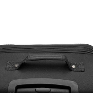 U.S. Traveler Aviron Bay Expandable Softside Spinner Wheels, Black, 2 Piece Luggage