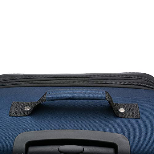 U.S. Traveler Aviron Bay Expandable Softside Luggage with Spinner Wheels, Navy, Carry-on 22-Inch