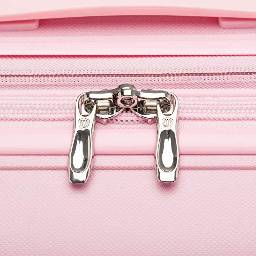 Traveler's Choice Pagosa Indestructible Hardshell Expandable Spinner Luggage, Pink, Check-in Only