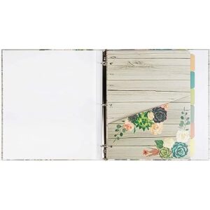 3 Ring Binder for Recipes with 12 Divider Tabs, 2-Sided Pocket, and 2 Sets of Sticker Sheets (10 x 11.5 in)