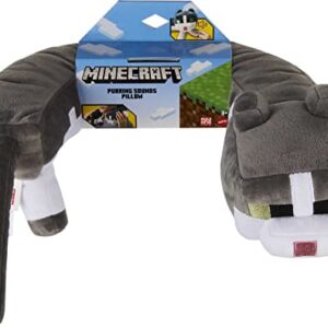 Minecraft Plush Cat Neck Pillow, Purring Sounds, Press Paw to Activate, Soft Travel Toy (Amazon Exclusive)
