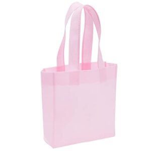 BLUE PANDA 24 Pack Princess-Themed Party Favor Bags for Girls, Pink Canvas Gift Bags for Birthday (6.5 x 7 x 2 in)