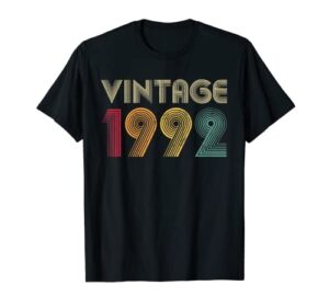 vintage 1992 30th birthday gift retro shirt 30 years old t-shirt