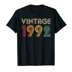 Vintage 1992 30th Birthday Gift Retro Shirt 30 Years Old T-Shirt