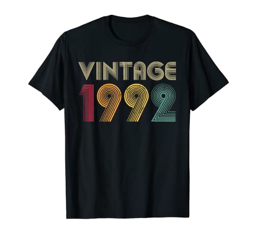 Vintage 1992 30th Birthday Gift Retro Shirt 30 Years Old T-Shirt