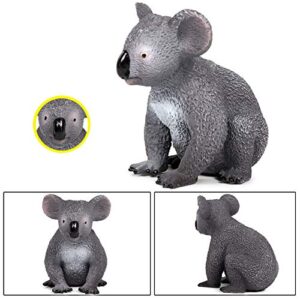 Koala Family Figurine Simulated Koalas Realistic Plastic Wild Animals, Set of 5