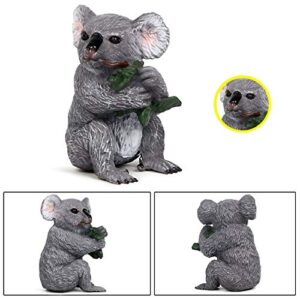 Koala Family Figurine Simulated Koalas Realistic Plastic Wild Animals, Set of 5