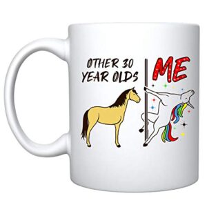 veracco other 30 years olds me ceramic coffee mug funny birthday for him her thirty and fabulous (white, 30 years)