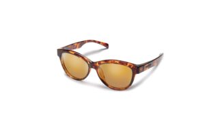 suncloud bayshore polarized sunglasses, tortoise/polarized sienna mirror, one size