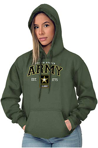 Brisco Brands US Army Pride United States Military Hoodie Sweatshirt Women Men