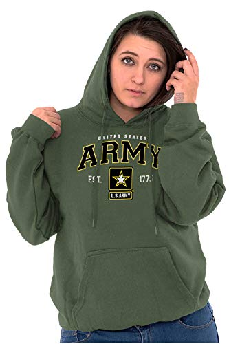 Brisco Brands US Army Pride United States Military Hoodie Sweatshirt Women Men