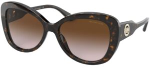 michael kors woman sunglasses dark tortoise frame, brown gradient lenses, 56mm