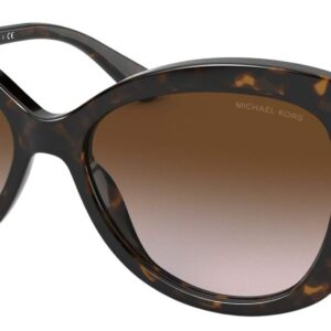 Michael Kors Woman Sunglasses Dark Tortoise Frame, Brown Gradient Lenses, 56MM