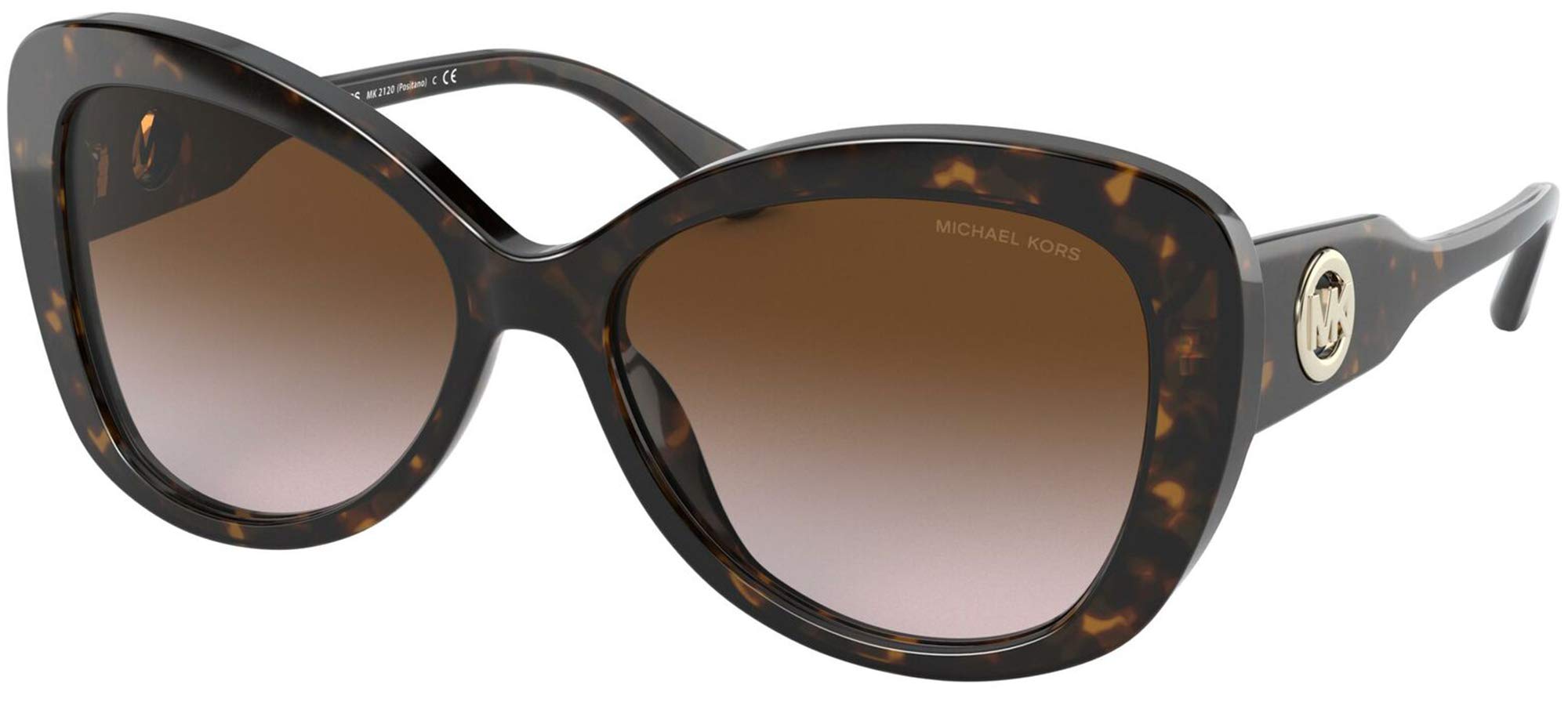 Michael Kors Woman Sunglasses Dark Tortoise Frame, Brown Gradient Lenses, 56MM