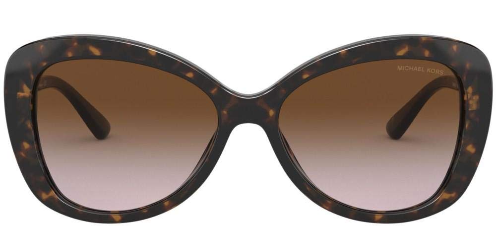 Michael Kors Woman Sunglasses Dark Tortoise Frame, Brown Gradient Lenses, 56MM