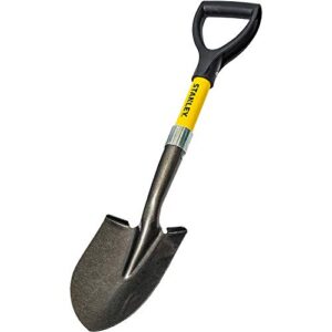 stanley garden bds7148t mini d-handle round point shovel, yellow