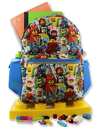 Lego Minifigures Boy's Girl's 16 Inch School Backpack (One Size, Lego Minifigures)