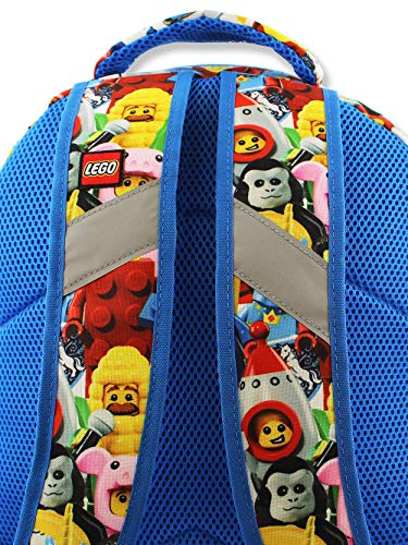 Lego Minifigures Boy's Girl's 16 Inch School Backpack (One Size, Lego Minifigures)