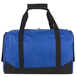 30 Liter, 17 Inch Canvas Duffle Bags for Men and Women – Travel Weekender Overnight Carry-On Shoulder Duffel Tote Bags (Blue)