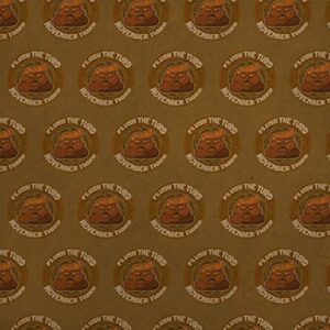 graphics & more flush the turd november 3rd premium kraft roll gift wrap wrapping paper