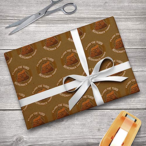 GRAPHICS & MORE Flush the Turd November 3rd Premium Kraft Roll Gift Wrap Wrapping Paper