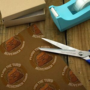 GRAPHICS & MORE Flush the Turd November 3rd Premium Kraft Roll Gift Wrap Wrapping Paper