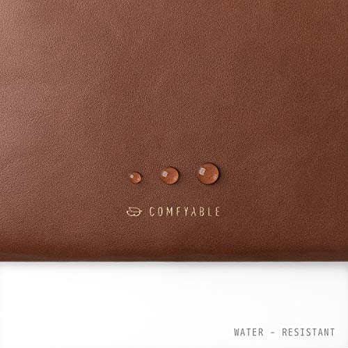 Comfyable Leather Laptop Sleeve Compatible with 16 Inch MacBook Pro & 15 Inch MacBook Air (Loose Fit) M2 2023, Brown
