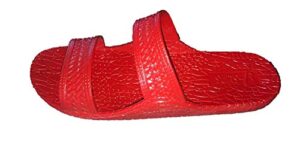 j-slips mens hawaiian jesus sandals in 6 cool colors - big men sizes (red m9.5)