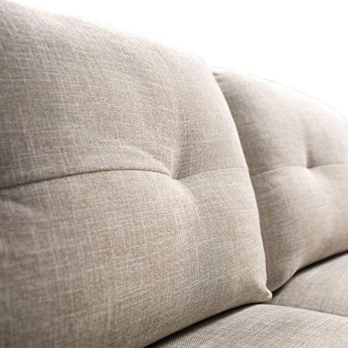 ZINUS Ricardo Sofa Couch / Tufted Cushions / Easy, Tool-Free Assembly, Beige