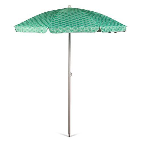 ONIVA Outdoor Canopy Sunshade Beach Umbrella 5.5', Small Patio Umbrella, Beach Chair Umbrella, (Mermaid Teal)