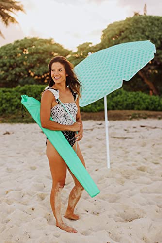 ONIVA Outdoor Canopy Sunshade Beach Umbrella 5.5', Small Patio Umbrella, Beach Chair Umbrella, (Mermaid Teal)