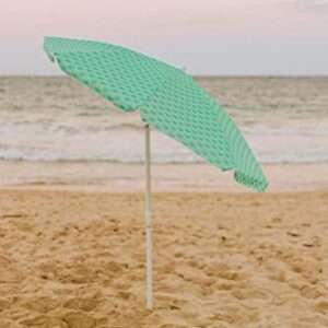 ONIVA Outdoor Canopy Sunshade Beach Umbrella 5.5', Small Patio Umbrella, Beach Chair Umbrella, (Mermaid Teal)