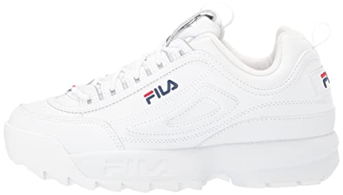 Fila Men's Disruptor II No-Sew Sneakers White/Navy/Red 11