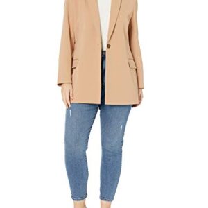 The Drop Women's Blake Long Blazer, Praline, 3X