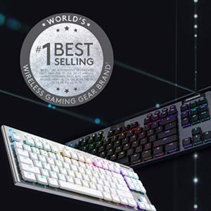 Logitech G915 TKL Tenkeyless Lightspeed Wireless RGB Mechanical Gaming Keyboard, Low Profile Switch Options, Lightsync RGB, Advanced Wireless and Bluetooth Support - Linear