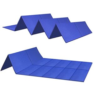 jbm folding yoga mat 68''l x 24''w x 1/4 inch thick travel yoga mat for yoga,pilates, meditation and floor workouts