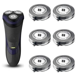 sh30 replacement heads for philips norelco series 3000, 2000, 1000 shavers and s738 click and style, comfortcut shaving heads 6 pack