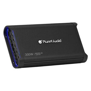 Planet Audio MB300.4D 4 Channel Class D Car Amplifier - 1200 Watts, 2 Ohm Stable, Digital, Full Range, Mosfet Power Supply, Great for Speakers and Subwoofers