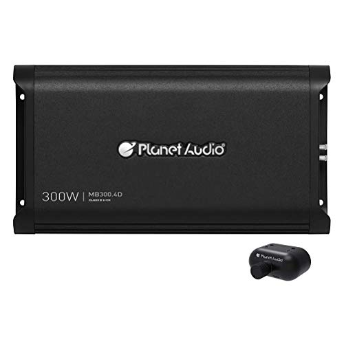 Planet Audio MB300.4D 4 Channel Class D Car Amplifier - 1200 Watts, 2 Ohm Stable, Digital, Full Range, Mosfet Power Supply, Great for Speakers and Subwoofers