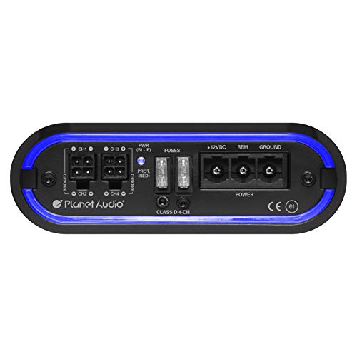 Planet Audio MB300.4D 4 Channel Class D Car Amplifier - 1200 Watts, 2 Ohm Stable, Digital, Full Range, Mosfet Power Supply, Great for Speakers and Subwoofers