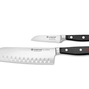 WÜSTHOF Classic 2-Piece Asian Knife Set, Black