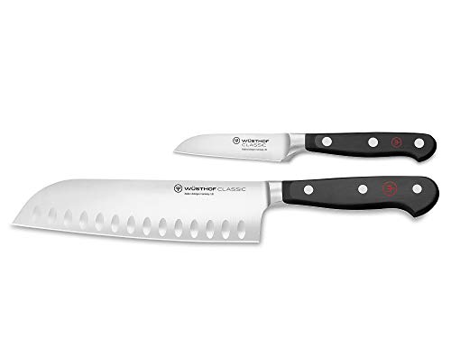 WÜSTHOF Classic 2-Piece Asian Knife Set, Black